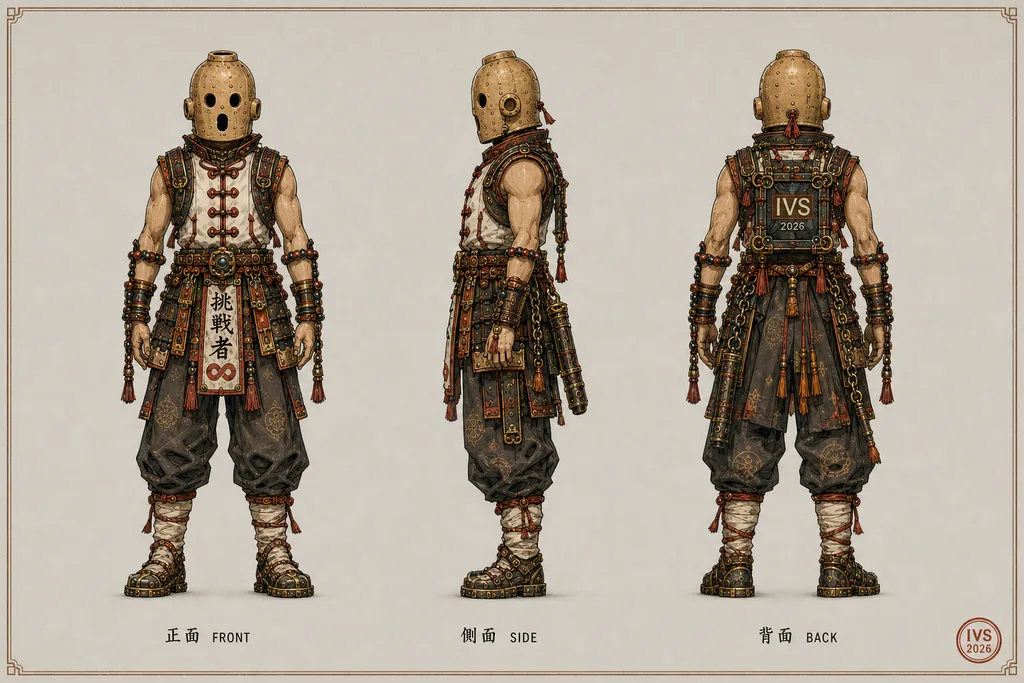 Youth Haniwa Mode (Growth) — turnaround (front / side / back)