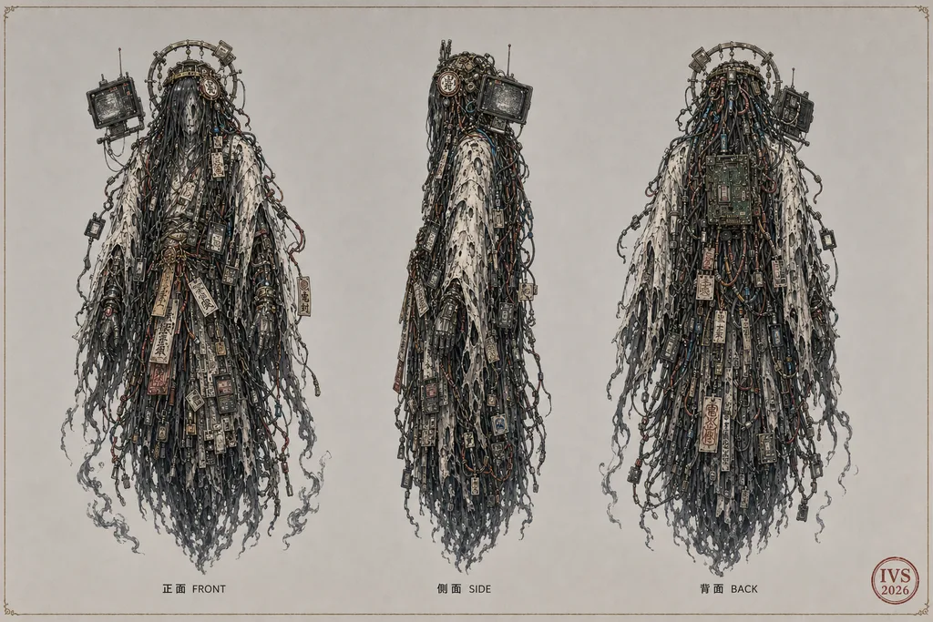 Legacy Ghost — turnaround (front / side / back)